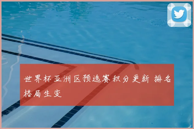 世界杯亚洲区预选赛积分更新 排名格局生变