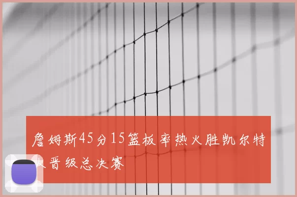 詹姆斯45分15篮板率热火胜凯尔特人晋级总决赛